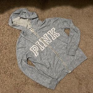 PINK Victoria’s Secret Blue Zip Up Sweatshirt
